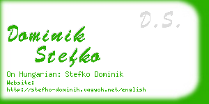 dominik stefko business card